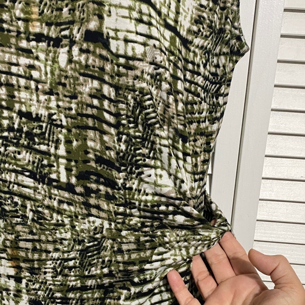 Harve Benard Olive Patterned Midi Dress - Picture 4 of 10